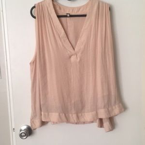 Blush chiffon sleeveless top